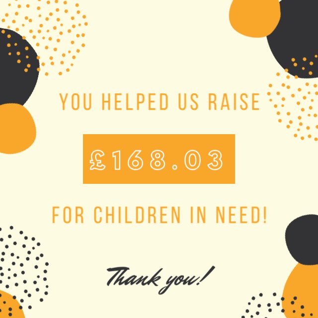 BEdMusicRCS's tweet photo. THANK YOU! #BEdKindnessWeek #ChildrenInNeed2019 https://t.co/FI2YQxQkjv