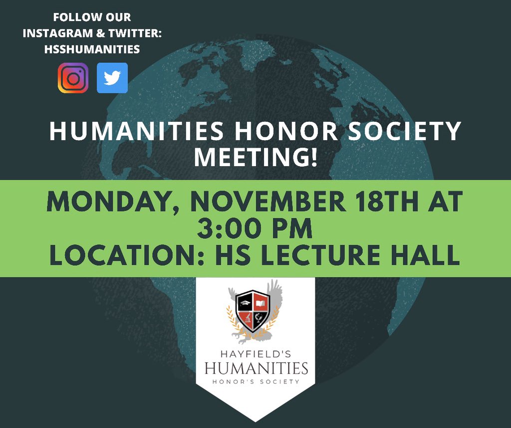 Our November meeting is next week on Monday @ 3:00 PM in the HS lecture hall‼️ Spread the word :))