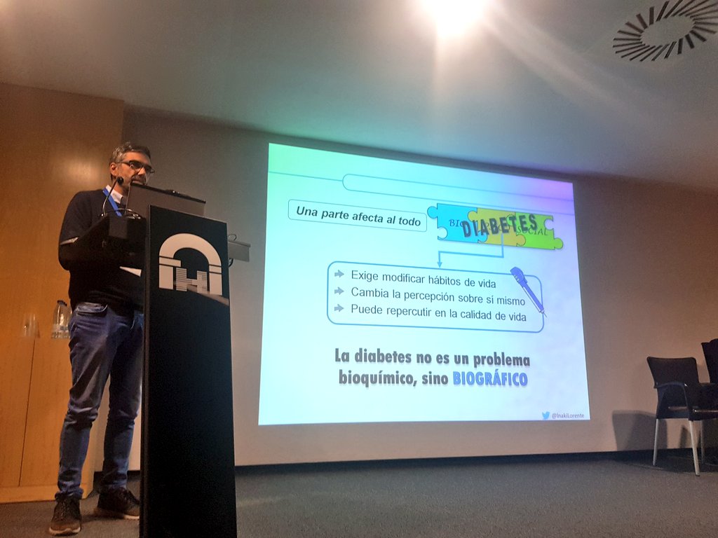 La diabetes no es un problema bioquímico es un problema biográfico. #innovadiabetes via <a href="/InakiLorente/">Iñaki Lorente</a>