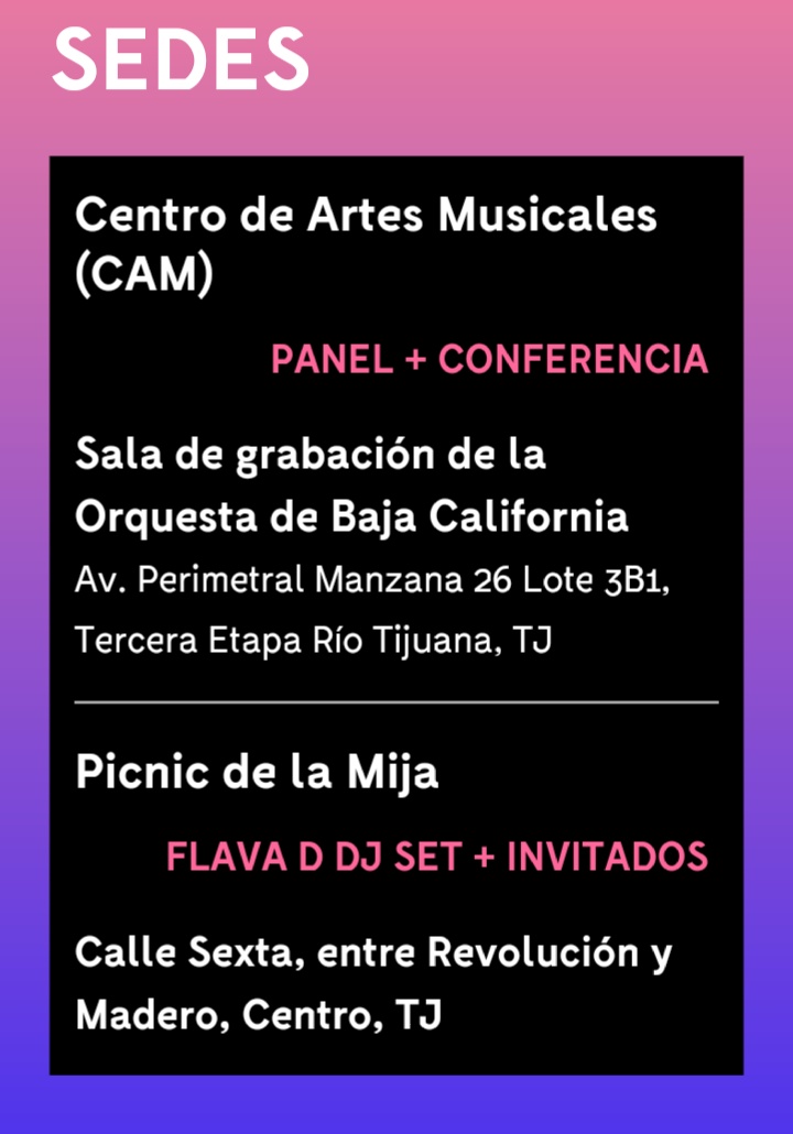 mxbritish's tweet photo. ¡Llega mañana The Selector Pro a Tijuana! Conoce nuestras actividades, participantes y sedes de "On The Go: Tijuana", un encuentro de conversaciones, música y creatividad.
#SelectorProMX #OnTheGoTijuana #SelectorPro https://t.co/tzr4UzD0X7