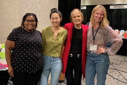 dottirpress's tweet photo. Awesome first day of #nwsa2019, hanging at our booth with @GloriaSteinem and #IntersectionAllies authors LaToya Council and Carolyn Choi. We're back at it again today in booth #3013 with @FeministPress and @soapboxfeminism. Come say hi! @nwsa @ClcCollective @council_latoya https://t.co/G8qyo246Wz