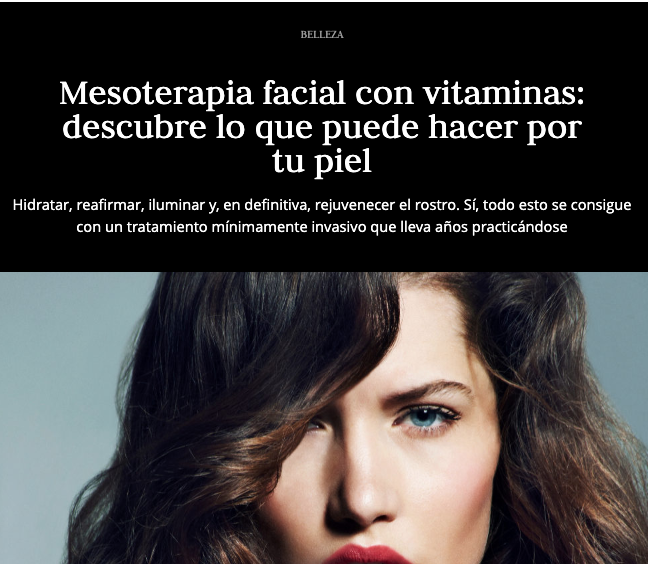 Todos los detalles sobre la mesoterapia facial con vitaminas en #NovoClinic en este artículo de <a href="/telva/">Telva</a> > telva.com/belleza/2019/1…