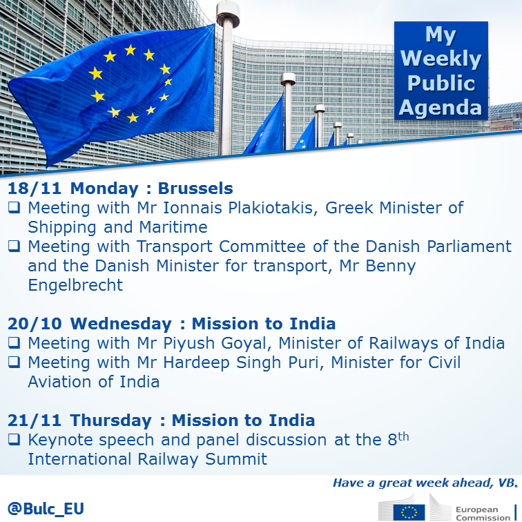 Bulc_EU's tweet photo. See my agenda for this week: #EUTransport #shipping #maritime #rail #IRS8 https://t.co/OZ7NBFXiKE