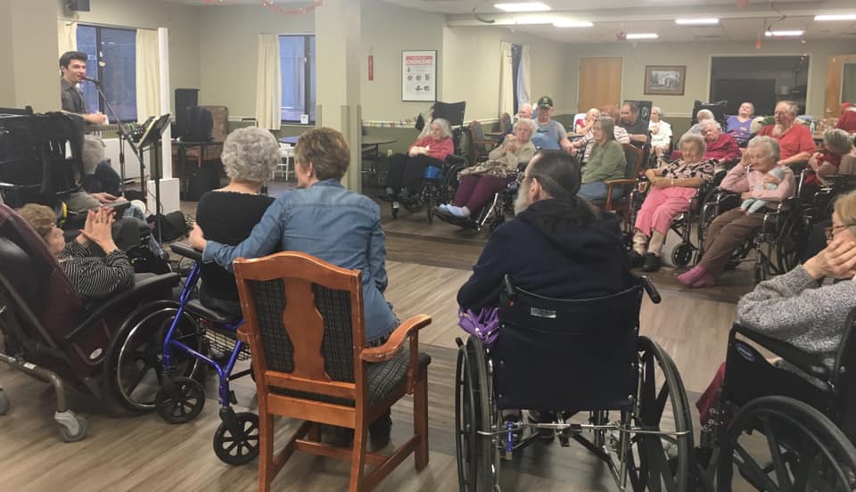 frankpalangi's tweet photo. #SlateValley rocks! Always a pleasure getting to entertain the residents. \m/ #nursinghome #rockartist #acousticrock #classicrock #elderly #granville #frankpalangi https://t.co/4vEFTIXoE8 https://t.co/oELf3HWGuw