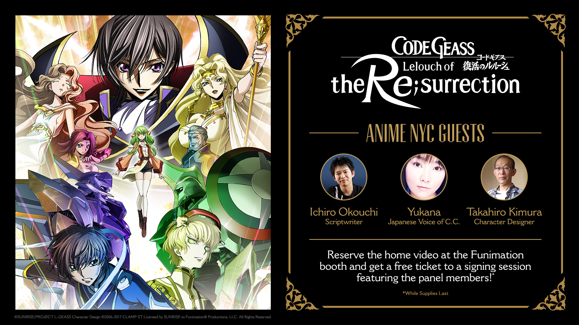 Funimation En Twitter Attending Animenyc And Want To Meet Some Of The Talent Behind Code Geass Lelouch Of The Re Surrection Check Out The Panel Schedule And Snag Your Chance To Attend