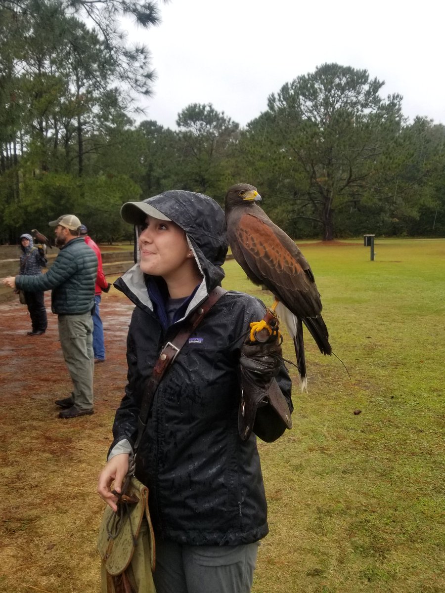ZooBotLMS's tweet photo. The weather could have been better but we still enjoyed our field study to @SCBirdsofPrey. #conservation #wehaveoneEarth #raptors @LongleafMiddle @leap_principal https://t.co/zF6J0PVUXD