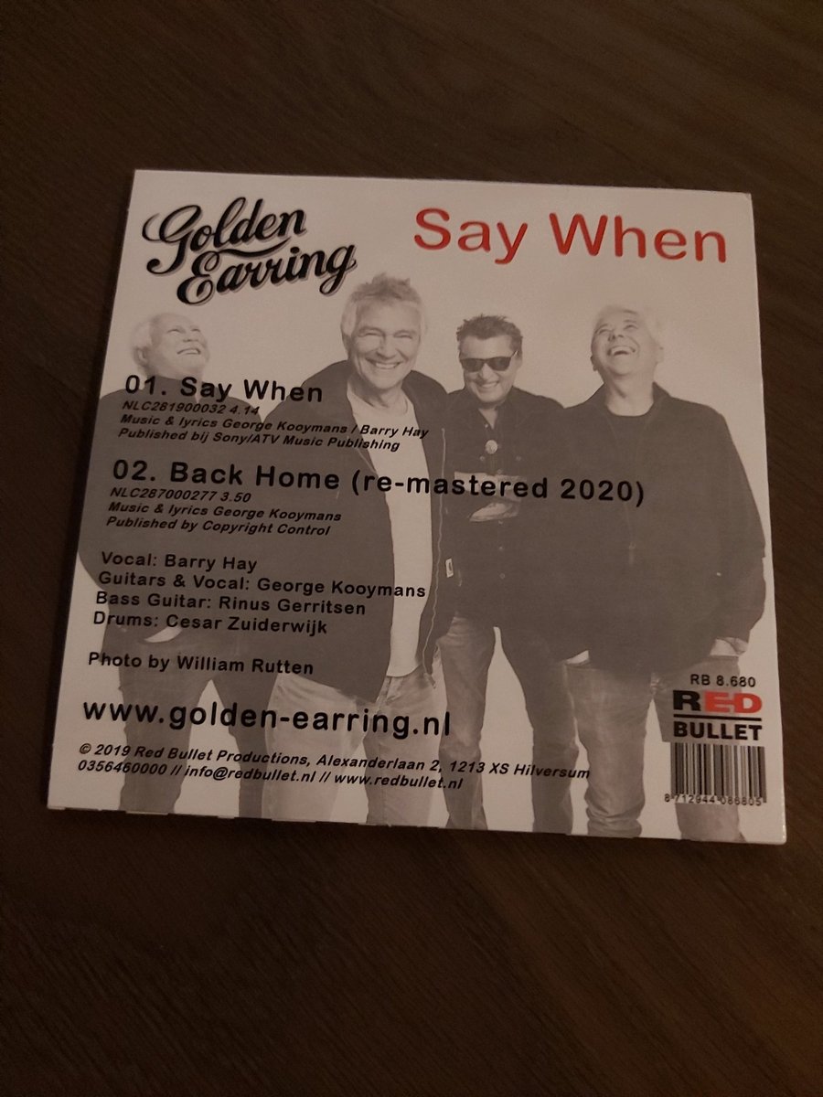 Yes!! Vandaag binnen gekregen...Say When. Het nieuwe jubileum nummer van <a href="/4GoldenEarring/">GOLDEN EARRING</a>