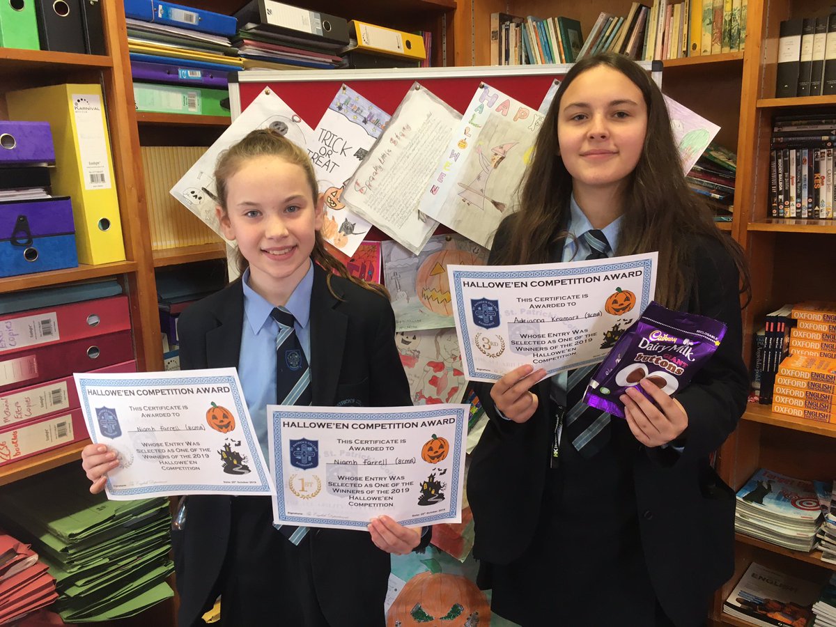 StPats_English's tweet image. The standard of entries in our Hallowe’en Competition was fantastic - we had some very difficult choices to make! Well done to everyone who participated and congratulations to our winners and runners-up. We hope you all enjoy your prizes! 🎃👻👏🍬