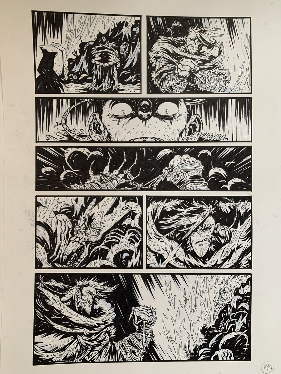 Picked up some AMAZING @Simone_MVS original art at @ThoughtBubbleUK last week. These get me so pumped to draw! Thanks, Simone! 