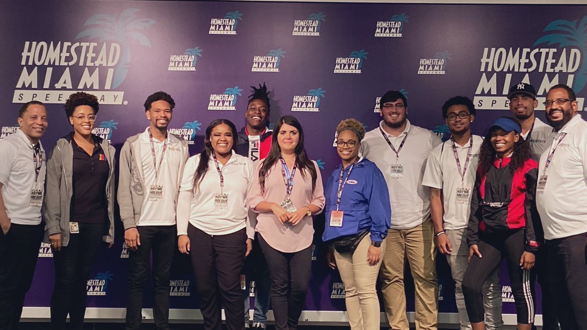 NASCARDiversity's tweet photo. NABJ members from Florida Memorial covering the NASCAR Gander Outdoor Truck Championship race! 

#Championship4 https://t.co/Q4OzSG0TPf