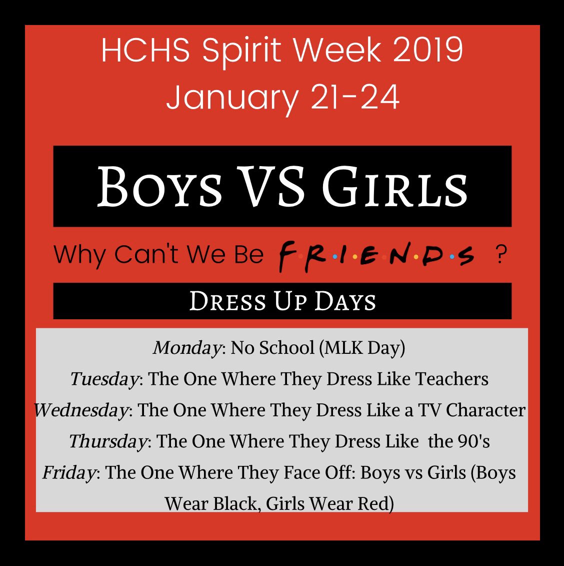 Follow us here and on Instagram @HCHSPrideandSpirit for more updates!