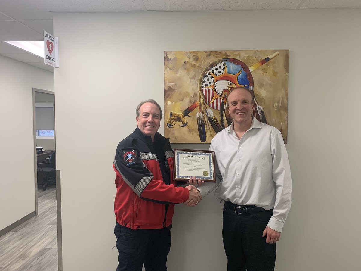 MaskwacisEMS's tweet image. Special thanks to our MAA team member Mr. Craig O’Callaghan who started working in this great community in 1989 teaching part of the EMT class at MCC. &amp;amp; fortunately , 30 yrs later we still have him as part of our MAA team. #longserviceaward #MAAProud #30YearsofService