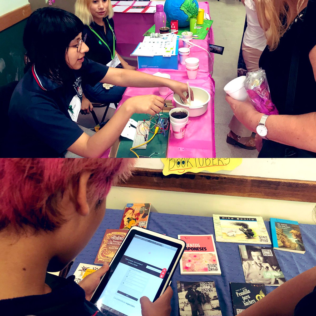 MarcePcx's tweet photo. Muestra anual #EEM1DE21, incorporando la  #educaciondigital en enseñanza, para transformar la educación de nuestros jóvenes 😀💪#roboticaeducativa #gamificación #intecmediasf #edciencias #tecnologiaeducativa https://t.co/xwazGlHO0N