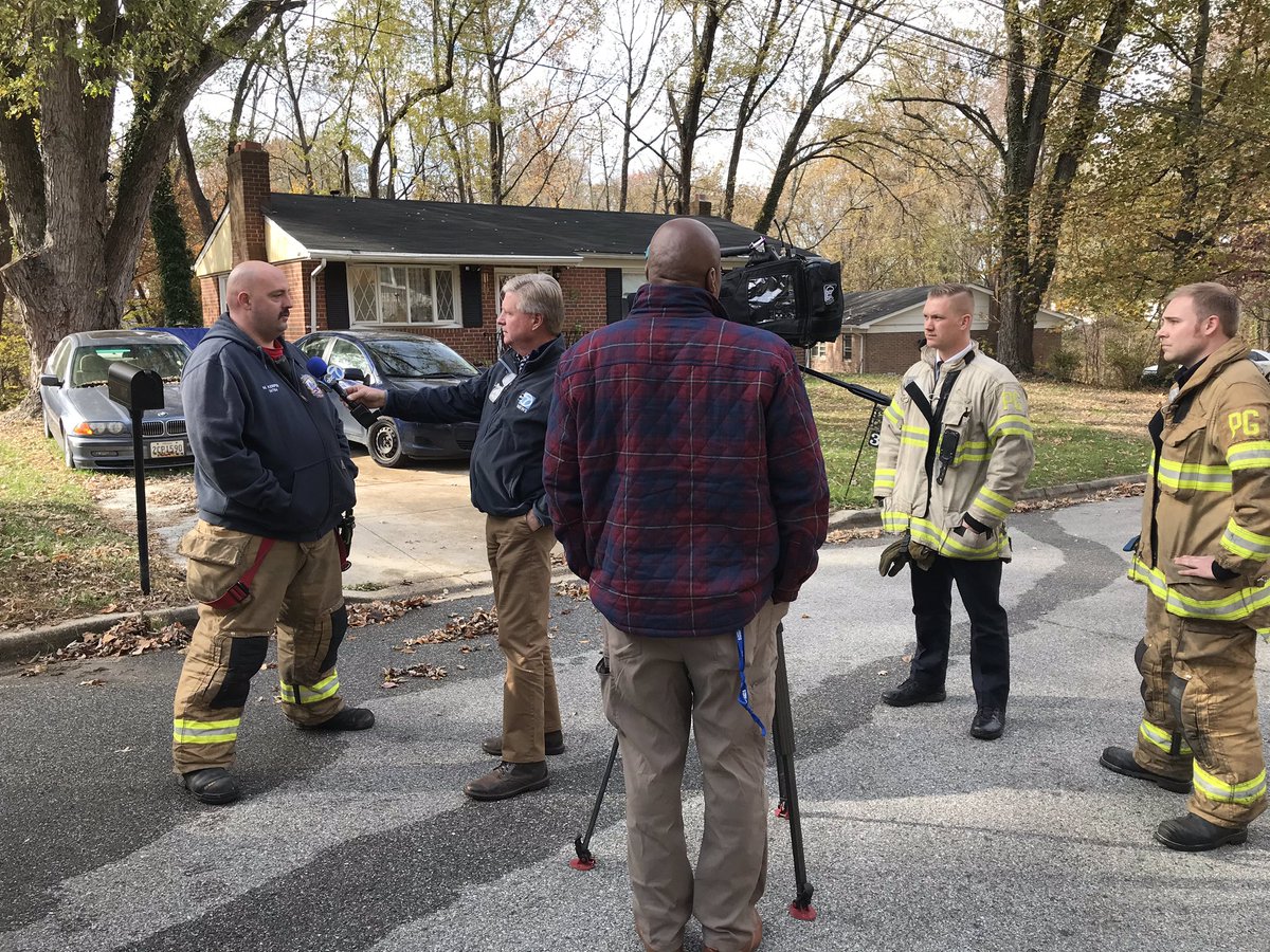 PIOMarkBrady's tweet photo. At times, it’s a challenge for a #PIO to convince firefighters to give a TV interview.  After hearing from the hospital the 2 trapped occupants they rescued were going to survive - they gladly obliged. Thanks #PGFD @DFletchtwo #FFMahon &amp; #LTKerper @ABC7Brad @TraceeWilkins https://t.co/L0zl776iNL