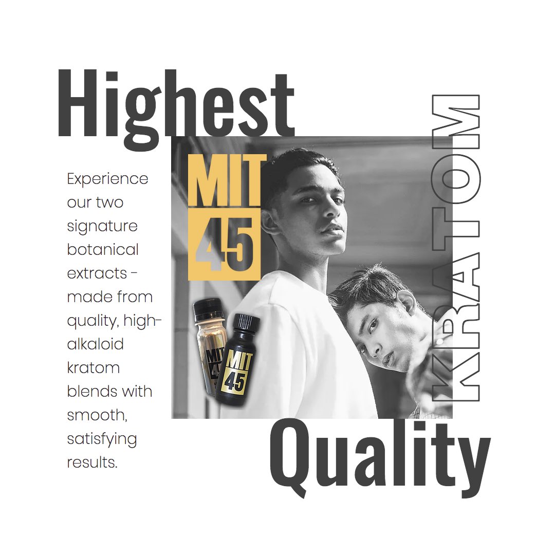 Premium kratom blends. Made naturally, just for you. Only at mit45extract.com #mit45