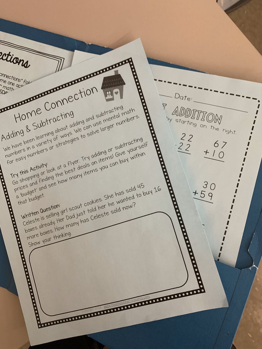 TeamSuperDennis's tweet image. Home connections this week. There is some extra addition practice tucked in there, too! #msdennisavp #avpsrocks #twomuchfun #thirdistheword #hdsbmath