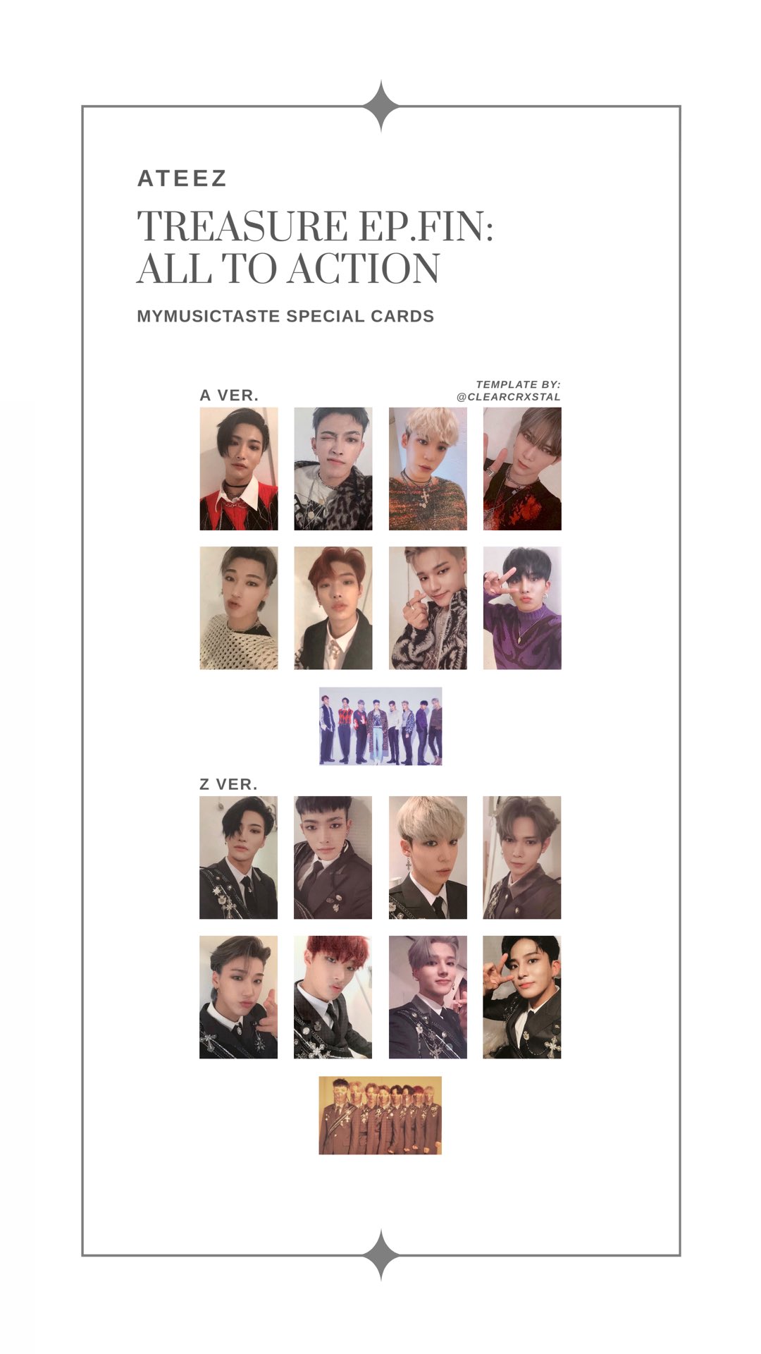 ATEEZ トレカ TREASURE EP.FIN ALL TO ACTION ATEEZ Treasure Ep.Fin