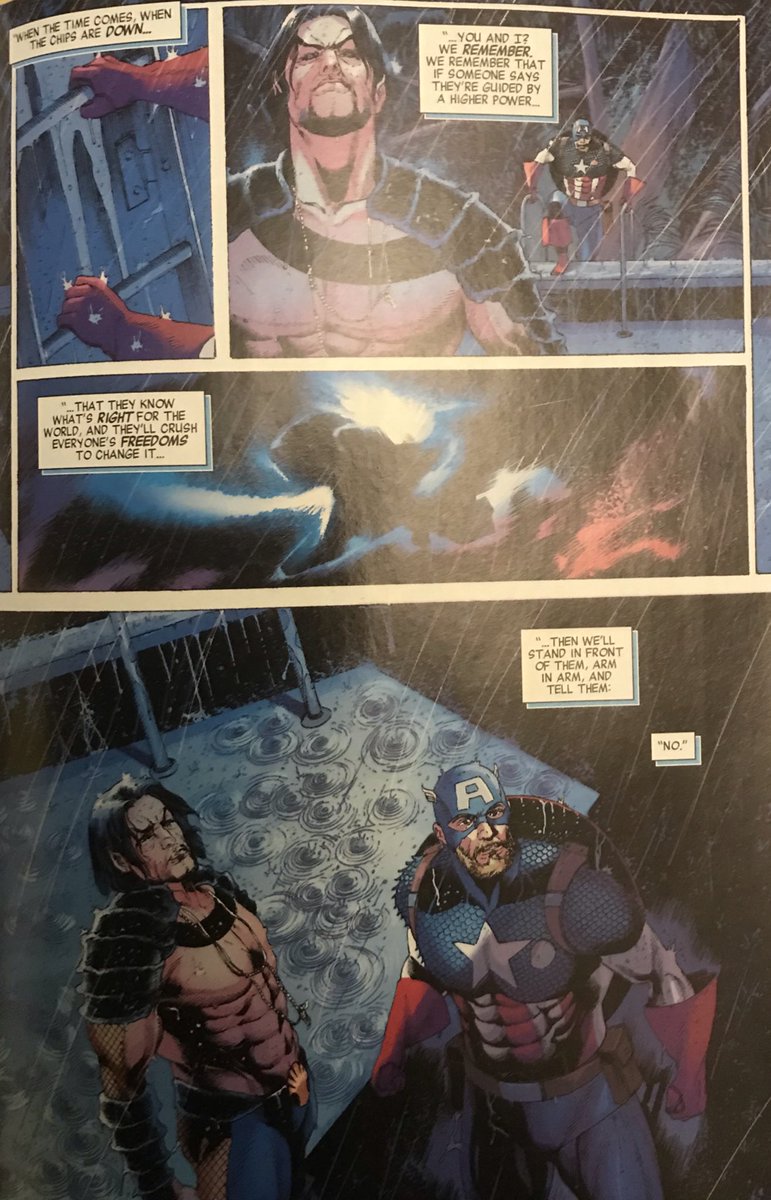 ACharisPollard's tweet photo. #Invaders was another brilliant book in this run. The art keeps getting better, and there were great creatures... Never been a fan of #CapsBeard but the castaway look is pretty good, combined with #SexyNamor ;) Plus the strong brotherhood, moral sense. Mmmm @zdarsky @alex_guim https://t.co/wlH5pzL0Xi