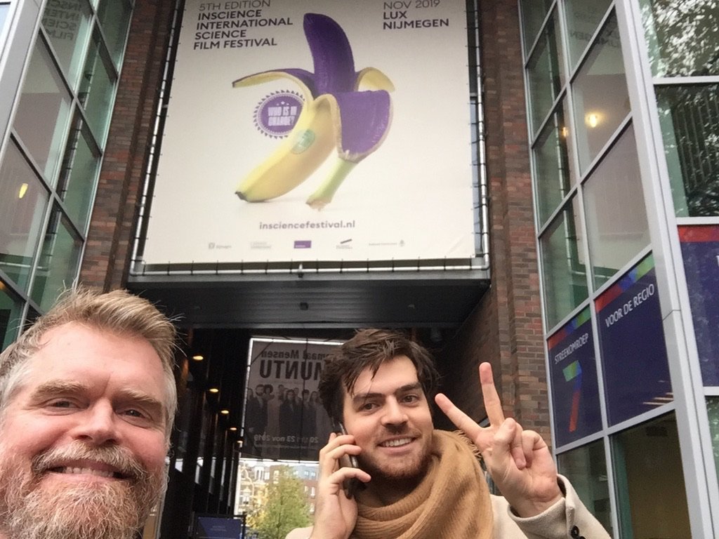 foodevomovie's tweet photo. Director Scott H. Kennedy (@blackvalleyfilm) had three great screenings of Food Evolution in the Netherlands as part of the wonderful @insciencefilm! Wonderful to hang with old and new friends @GregBoustead from @ScienceSandbox, Isolde Hallensleben, @paulmezier and @matthijssvdl! https://t.co/ZjnDbayc2Y