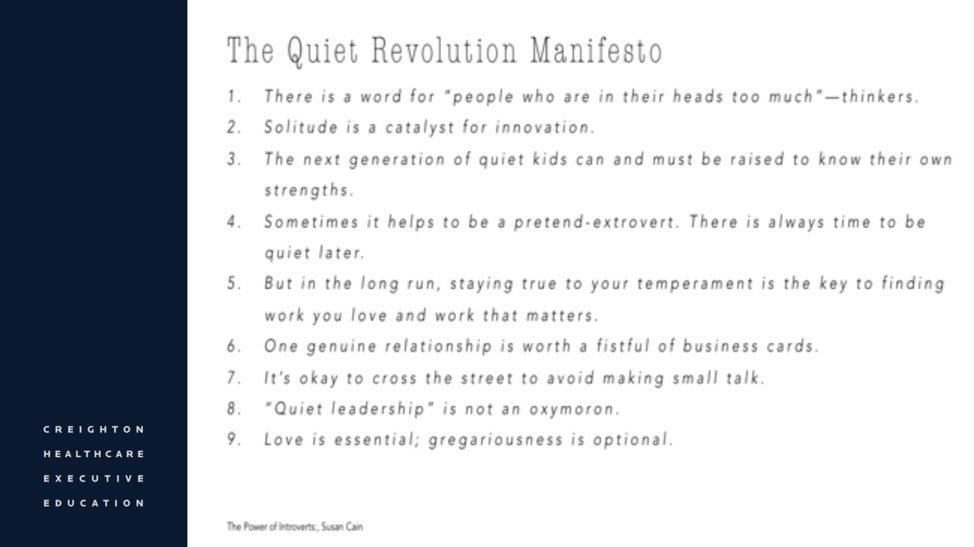 snkunz's tweet photo. Great slide from @LaurieBaedke's talk on "Impactful Networking Strategies for Quiet Leaders"...and personally, I'm loving being in a room full of introverted women leaders! #SheLeadsHealthcare #NeedHerScience https://t.co/hN7yNbCiJe