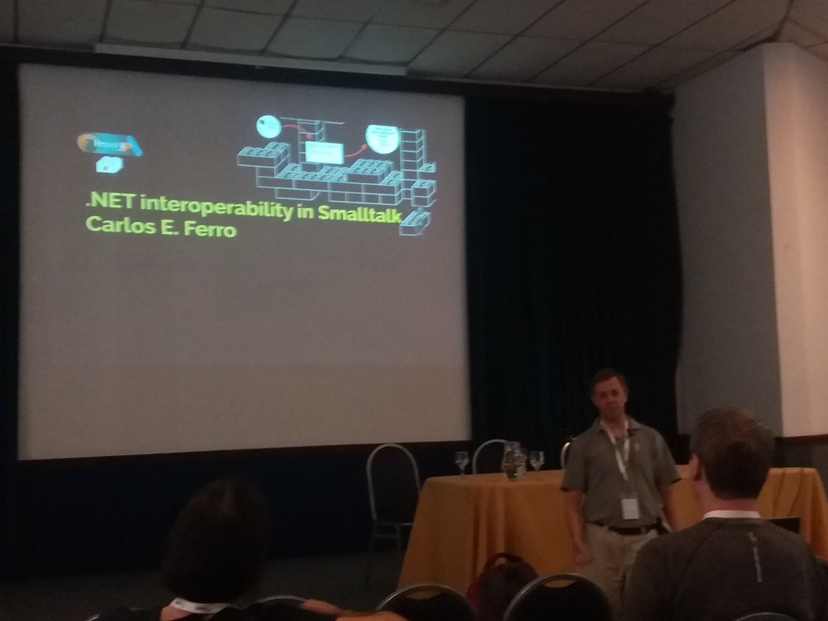 JuanVuletich's tweet photo. Carlos on .Net and Bee Smalltalk #Smalltalks2019 https://t.co/ScE783dBqW