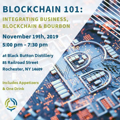 Join @GaryPalmerJr & @TechRochester at Black Button Distillery in #ROC for a bourbon & panel discussion on the concepts around #Bitcoin, #Blockchain #Technology & it’s defining features!