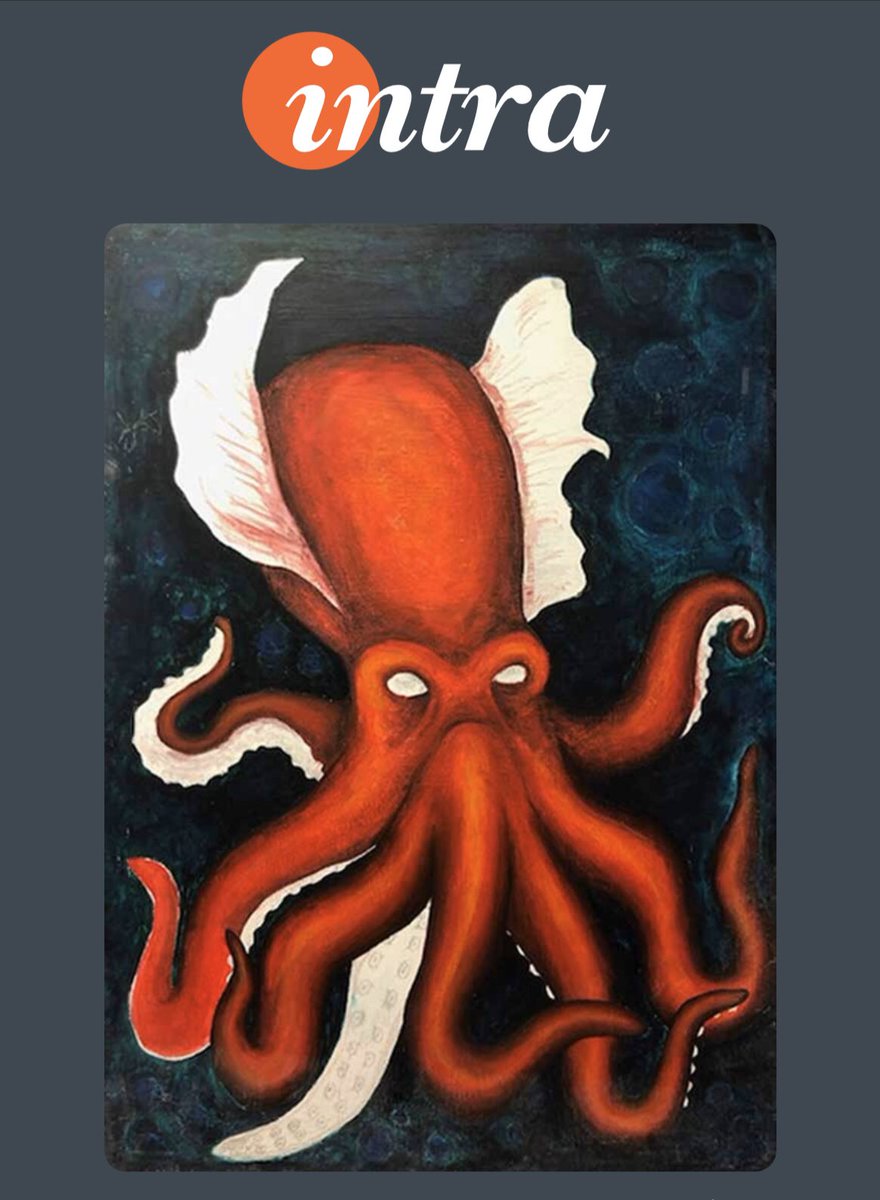 Druvan93's tweet photo. Me and my art have got the honor of being in a magazine, "the cover artist" and also will my (undone) octopus be on the front of the magazine 😁🎨🎭✨
#sneakpeek #octopus #magazine #art #sweden #intra #myart #me #artbydruvan #fibrofighter #fibroart https://t.co/q201gYAky1