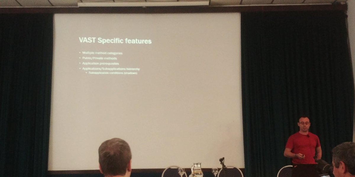MartinezPeck's tweet photo. @emaringolo showing the progress of #git and tonel support for #VASmalltalk in #Smalltalks2019. Great to see @instantiations sponsoring this development. Also, nice discussion with @pharoproject and @GemTalkSystems to agree on a spec. https://t.co/m04cDlBGgA