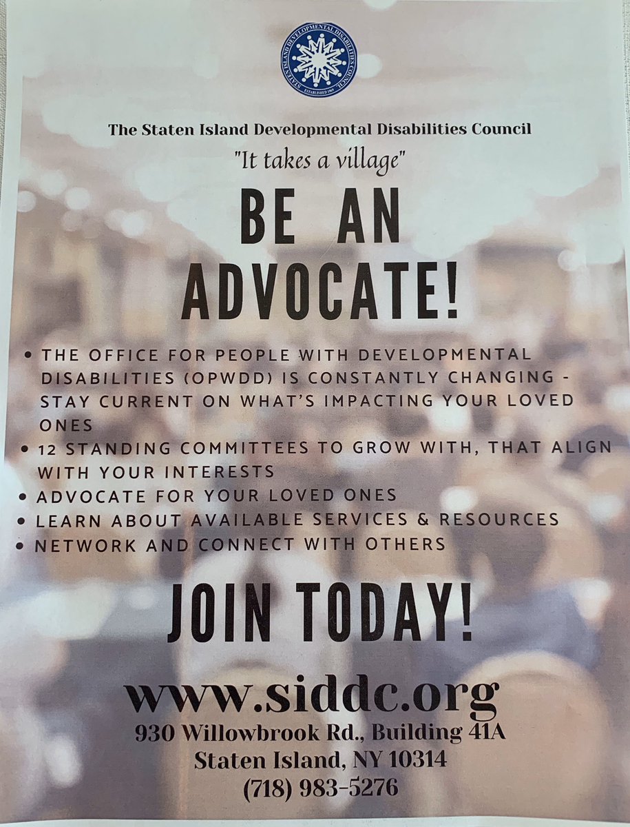 Incoming! We got new flyers, so please share! Become an #advocate for yourself or your loved ones with #developmentaldisabilities by joining #SIDDC! #ittakesavillage