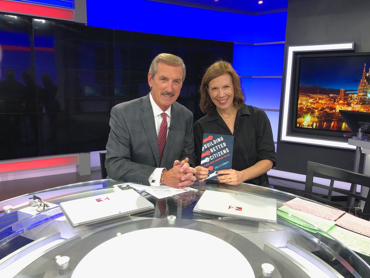 HKorbey's tweet photo. Thank you for having me on the show @bobmuellerwkrn and talking about the importance of #civics education! Looking forward to watching Sunday morning. #buildingcitizens https://t.co/jYVd9jJVwP