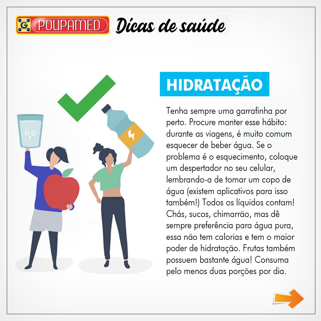 fpoupamed's tweet photo. Beba bastante líquido e consuma frutas para ajudar na hidratação #dicasdesaúde #feriado #FERIADAO https://t.co/rl0I0gJEkm