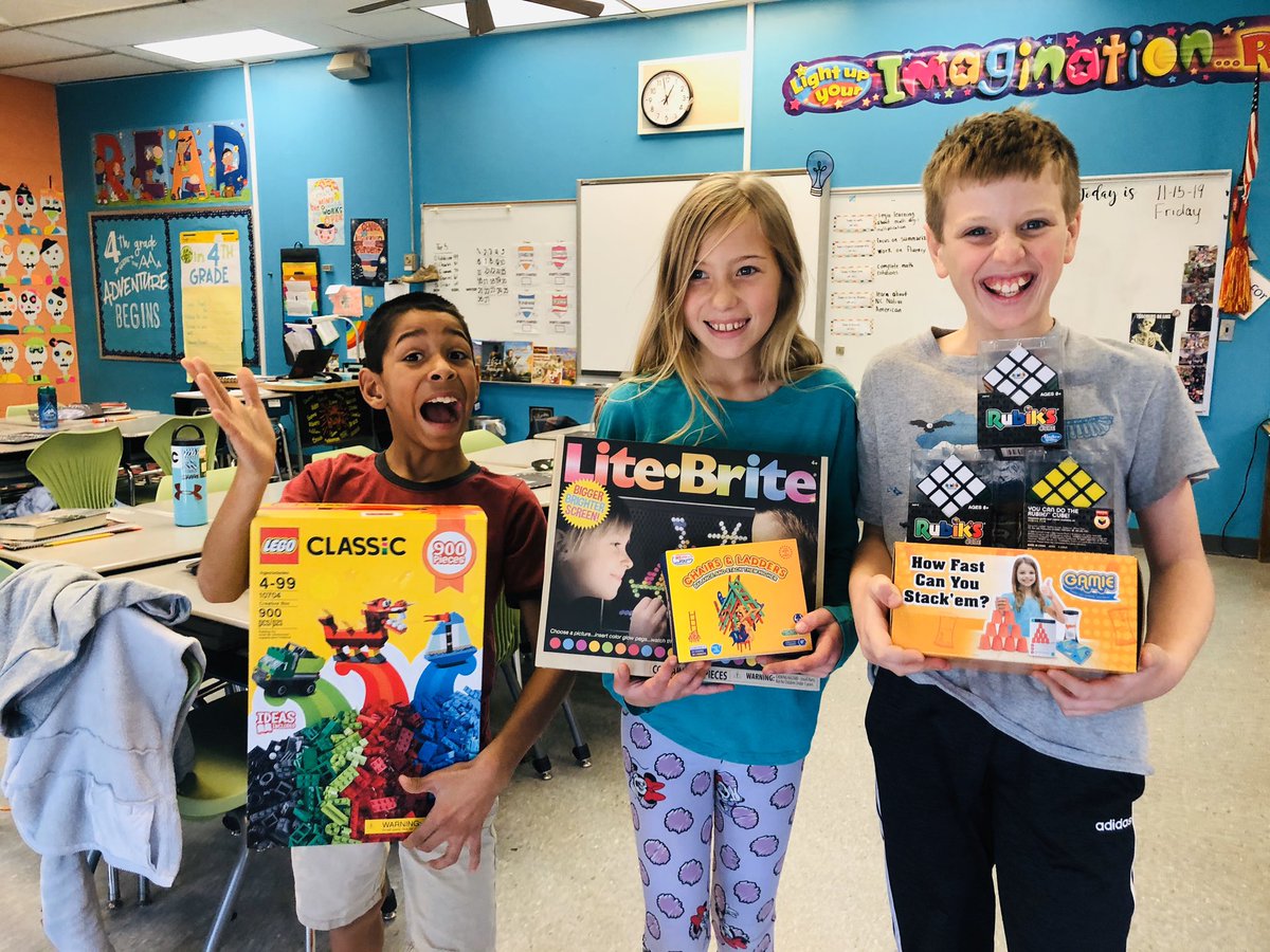 These kiddos are super excited about new morning choice activities! Thank you <a href="/WEFinWataugaNC/">Watauga Education Foundation</a>!!!#hphype