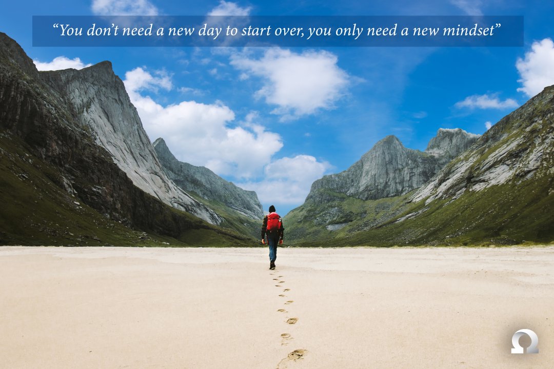 OceanBlueOmega's tweet image. You don't need a new day to start over, you only need a new mindset. #motivation #inspiration #success #life #afternoon #quotes #gym #time #wellness #health #fitness #self #love