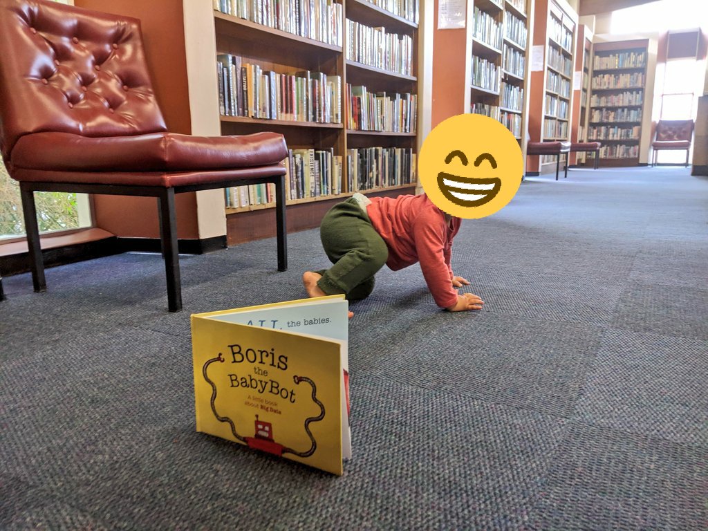 rowenaluk's tweet image. Welcome to the Vredehoek public library @boristhebabybot! #BeepBeepBoop