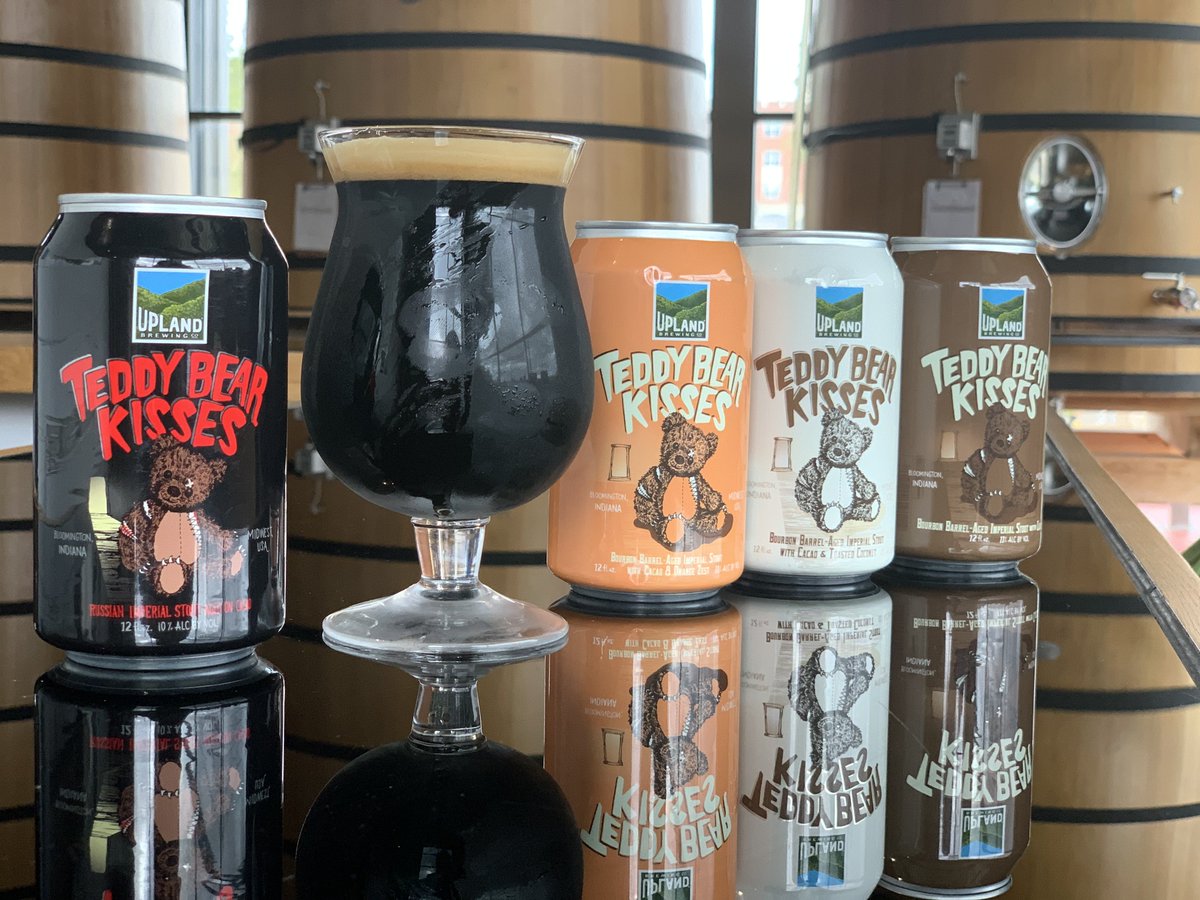 🐻 💋 Cans release TODAY at all locations. Head over to The Wood Shop or Upland Columbus to try them side-by-side. The Bloomington Brewpub &amp; Carmel Tap House are rocking BBL TBK with Coconut 🥥 and Upland Tasting Room &amp; Profile Beer Bar have BBL TBK with Orange Zest 🍊 on tap.