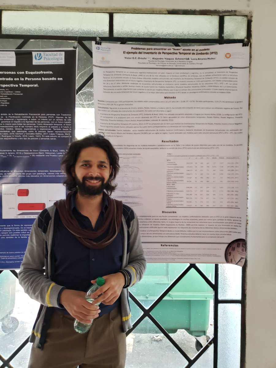 victortuno's tweet photo. La fotito con el poster 😃 2da Conferencia Regional de #Psicología del #Tiempo en @psicoudelar #PsicoUdelar #timeperspective #psychometrics https://t.co/rtueqWpbhf