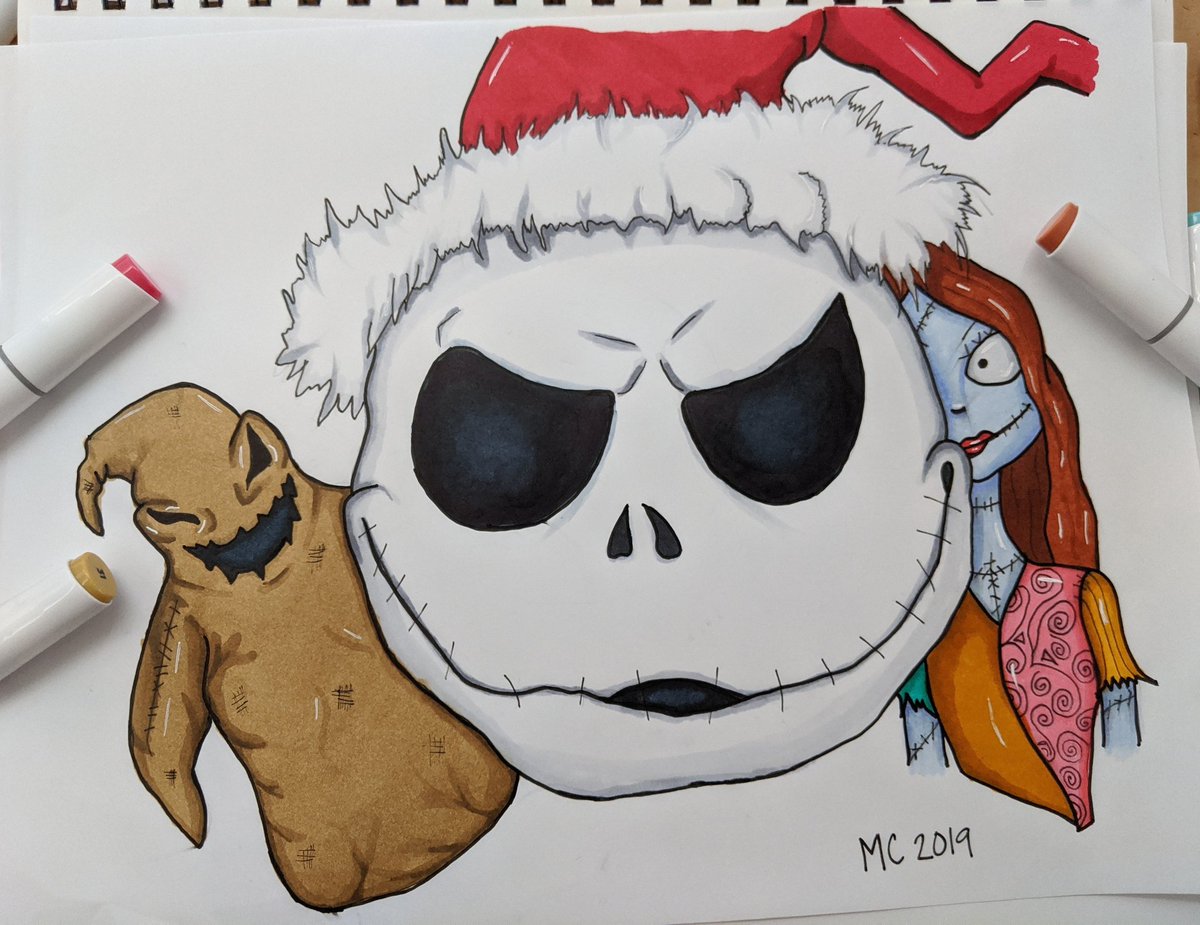 Had a lot of fun with this one 
#art #artist #artwork #sketching  #creative #myartwork #relaxing  #nightmarebeforechristmas #xmas #fun #localartist #bakersfield #jackskellington #fanart #bakersfieldart #bakersfieldartist #sketchbook #colorful #love #sallyskellington  #oogieboogie