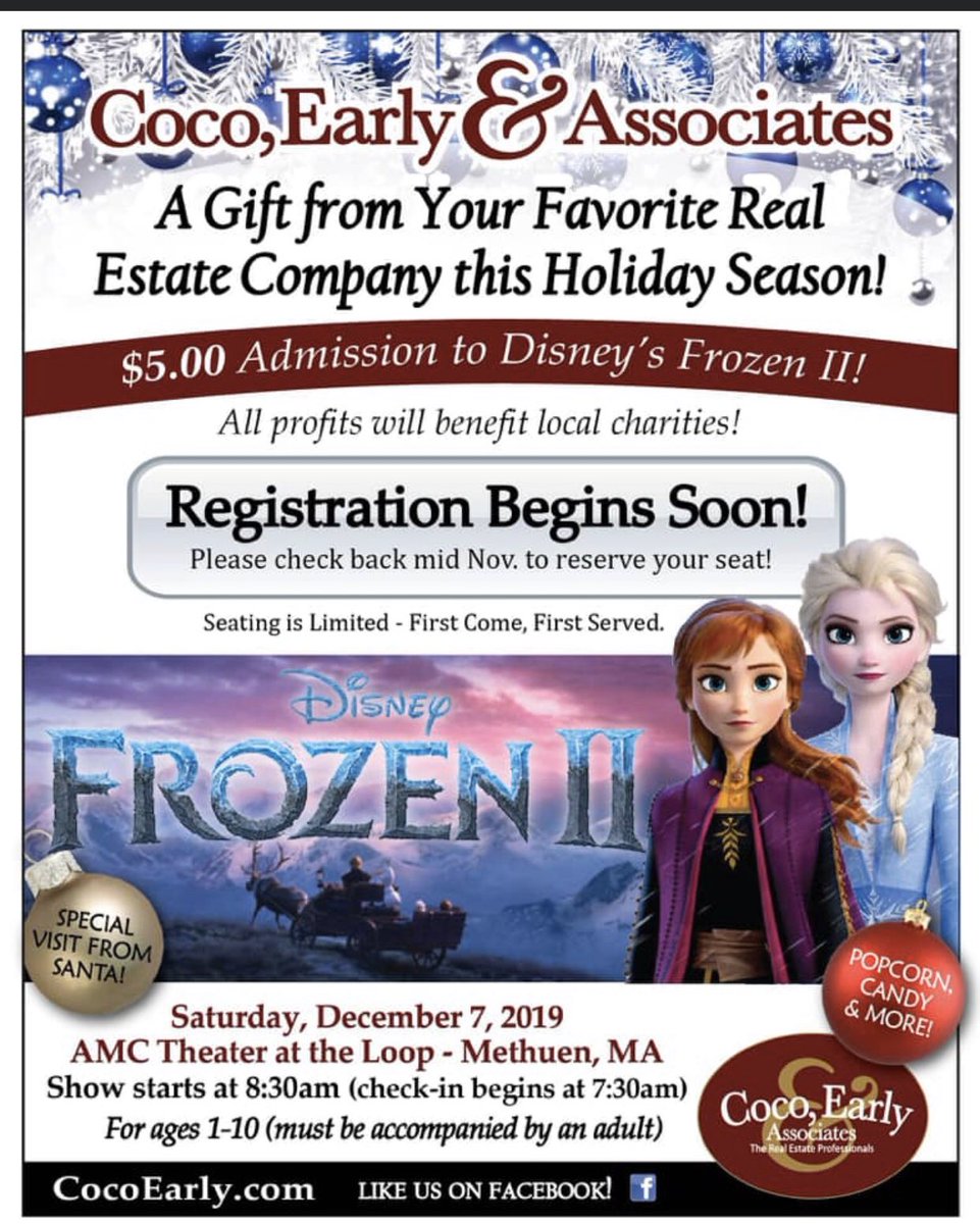 sellwithmadison's tweet photo. ❄️SAVE THE DATE❄️
Frozen 2 in theatres! For $5 admission! https://t.co/43oJ3pd0qH