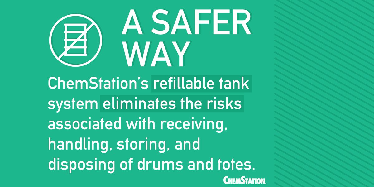 chemstationhq's tweet photo. #wearechemstation #saferchoice #refillabletanks #riskelimination #chemstation #environmental https://t.co/elGkcYN76h
