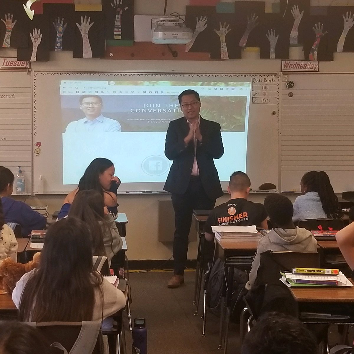 Thank you Vince Fong for speaking at our school yesterday!