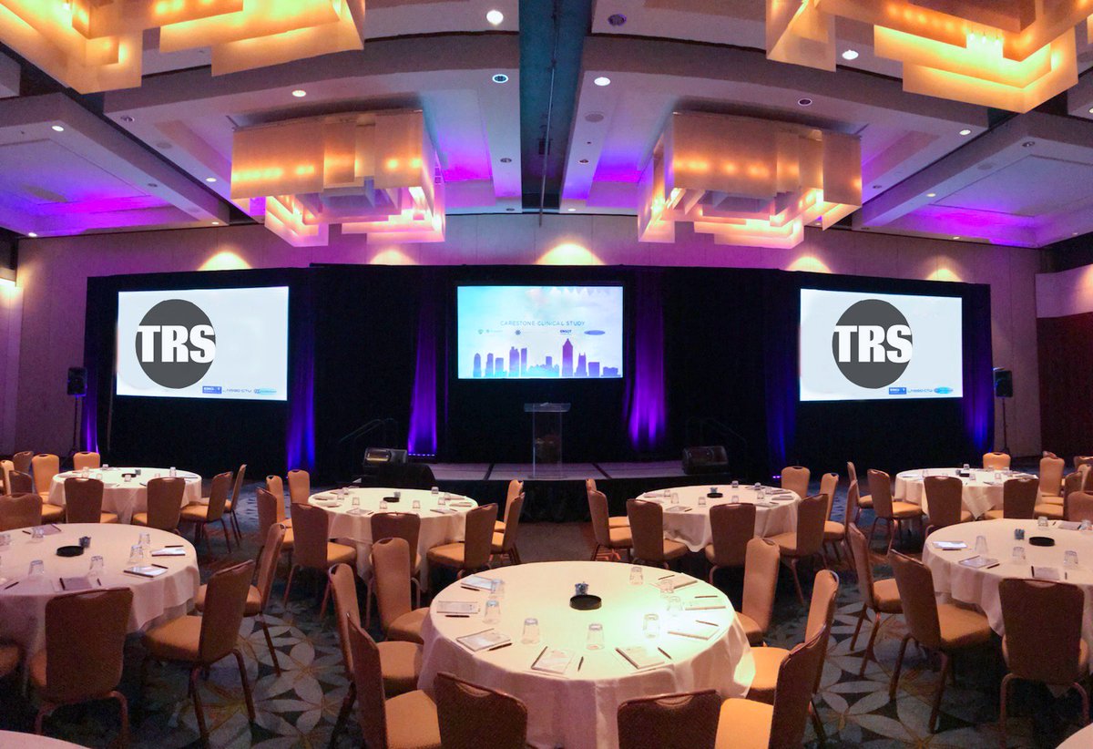 TRS_AV's tweet photo. Our highly experienced technicians will make sure your conference runs smoothly and our advanced technology will make a big impression on your audience.
.
Here are a few photos of some conference setups we recently did using special lighting, projectors, and audio equipment. https://t.co/AEBKkHK5aL