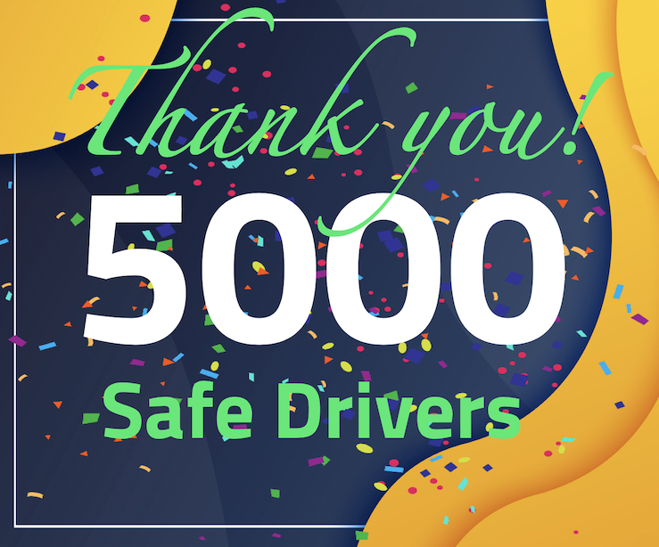 Celebrating Wavyn's First 5,000 Drivers! Thank YOU for making our road safer! #DriveSafe