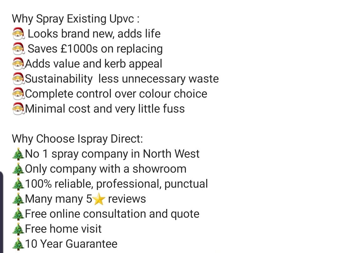IsprayD's tweet image. Why spray your existing Upvc units ? 

#buxton #cheshire #derbyshire #macclesfield #altrincham #timperley #hale #rhwoc #HomeImprovement #propertyforsale #upvcspraying #stockport #marple #christmas