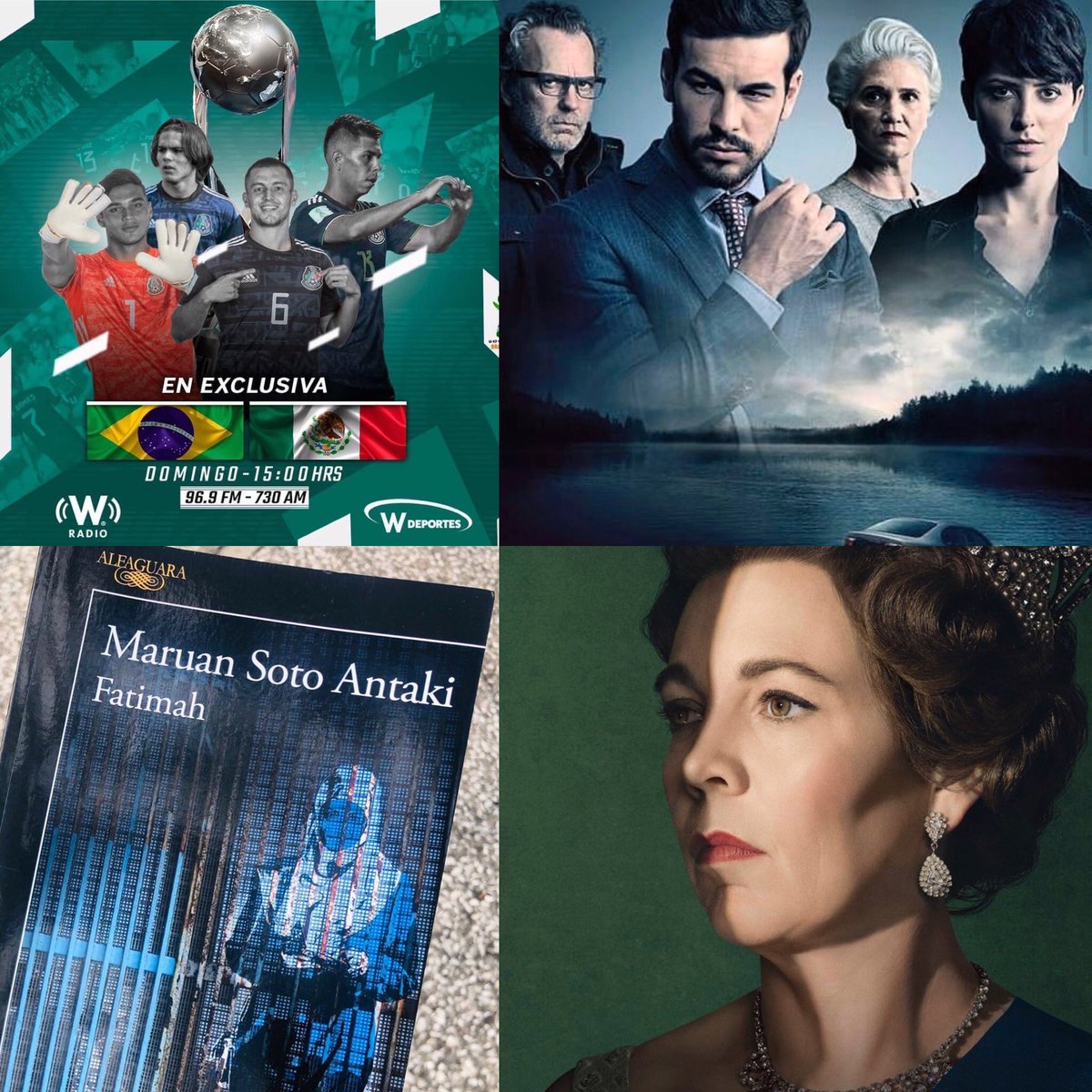 #CincoparaLlevar @albertolati #Fatimah de @_Maruan (Un gran libro) @duendepregunton la final del #MundialSub17 en @WRADIOMexico. @ValeriaMoy #TheCrown y yo #Contratiempo en @NetflixLAT #AsíLasCosasConLoret