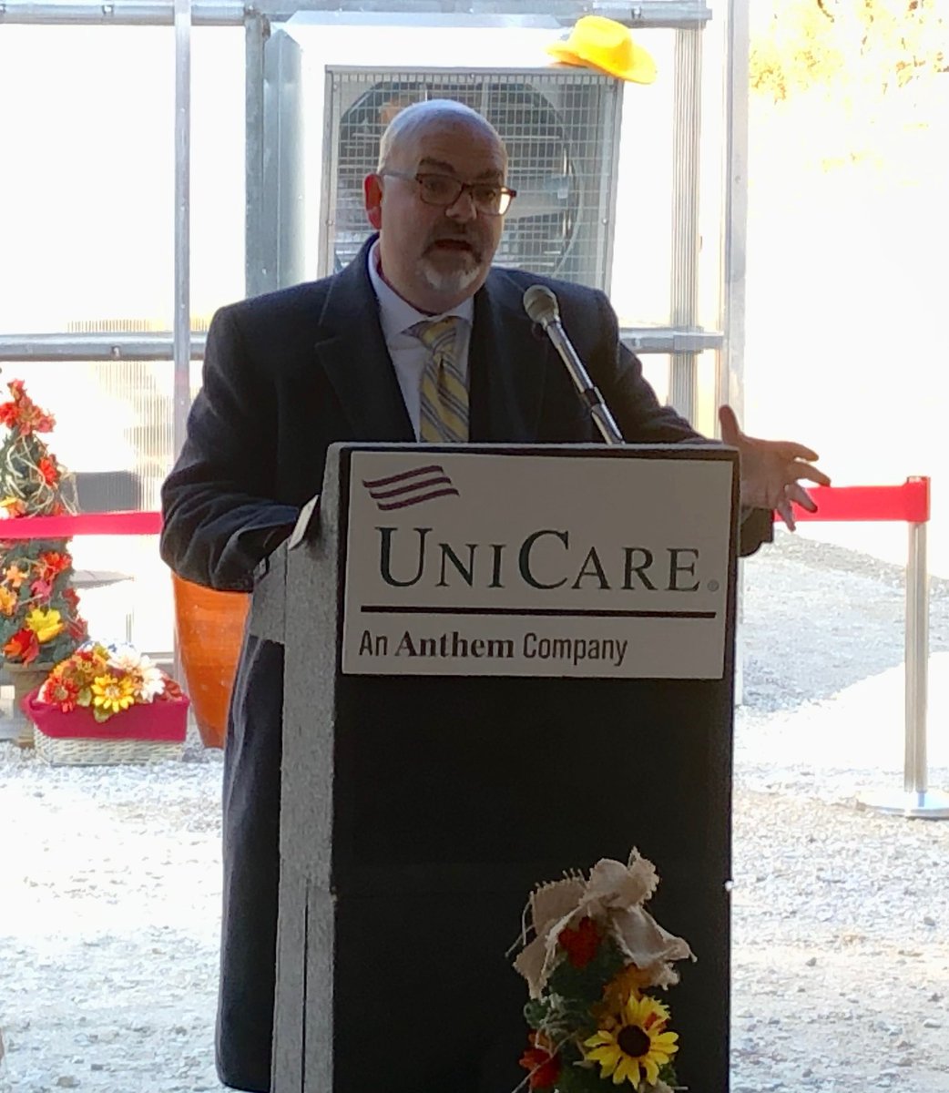 Every day I am honored to work at UniCare with passionate people who want the very best for the people of WV. Today, we proudly cut the ribbon on a greenhouse for Youth at Stepping Stones. <a href="/tadd_haynes/">Tadd Haynes</a> <a href="/Unicare/">Unicare SA</a> #AnthemCares