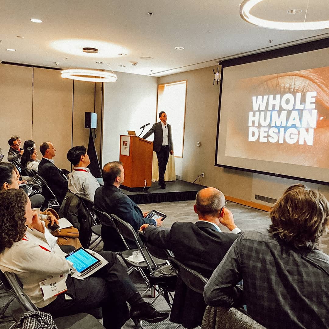 HumanElementLab's tweet photo. Honored to present Whole Human Design to an amazing audience at the MIT ILP Research &amp; Development conference. @mit_ilp https://t.co/9EBD6pLxYB
