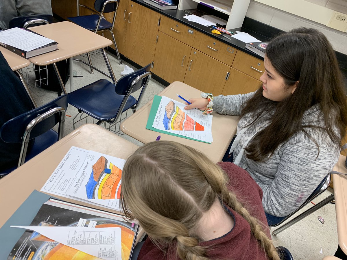 PreisigJessica's tweet photo. Students in Coach Perry’s class were learning about #LayersofEarth🌍 this morning! #teamRCE🐾 #RCEscience🔍 https://t.co/Jq8KvEKJUm