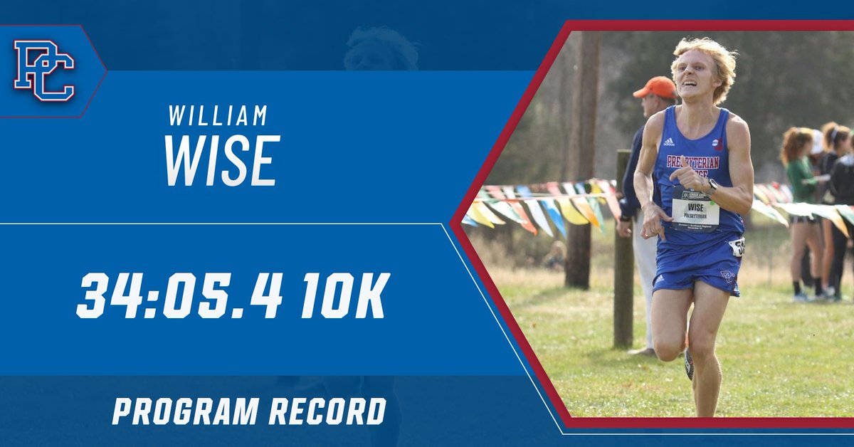 Congratulations to @bluehosexc senior William Wise on setting a program record in the men's 10k at the NCAA DI Southeast Regionals earlier today.

#GoBlueHose