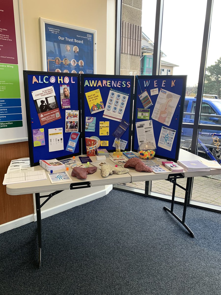 Lovely end to #AlcoholAwarenessWeek at <a href="/RCHTWeCare/">Royal Cornwall Hospitals NHS Trust</a> with @AddactionCornwa . Thank you to all those who have popped over to say hello and taken advice. Until next year...