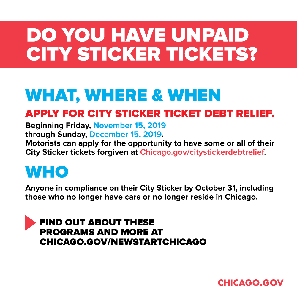 ChiJobsCouncil's tweet photo. City Sticker Tickets? Apply today to have them forgiven at https://t.co/eSmOrPEckS.
The city is also introducing new payment plans for all ticket debts. Check it out and take advantage of this opportunity!
#finesandfees #ChicagoCitySticker #Chicagotickets #tickets #Chicago https://t.co/ygFrcS3nSs